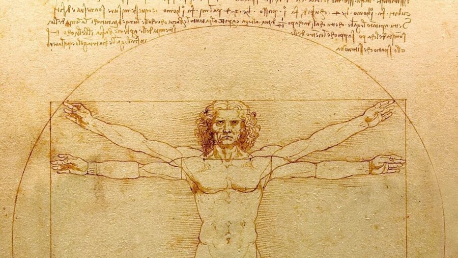 L'Uomo vitruviano, Leonardo da Vinci