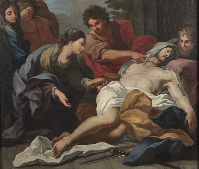 Lotto 67 - Ludivico Gimignani (Roma 1643 - Zagarolo 1697)Ritrovamento del corpo di San Marco (dettaglio). Olio su tela, cm. 173 x 121. Stima 10.000-15.000 euro