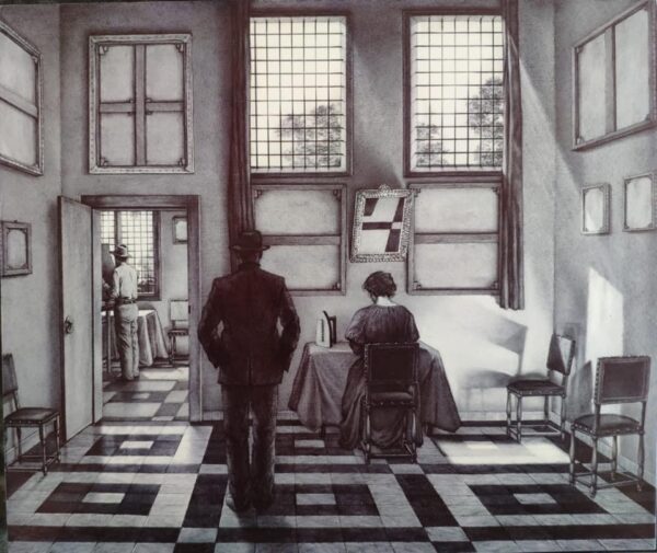 Giuseppe Stampone, Voluntary Quarantine, 2020. Penna bic su tavola, 29,5x35 cm | Courtesy of the artist and Prometeo Gallery Ida Pisani Milan/Lucca