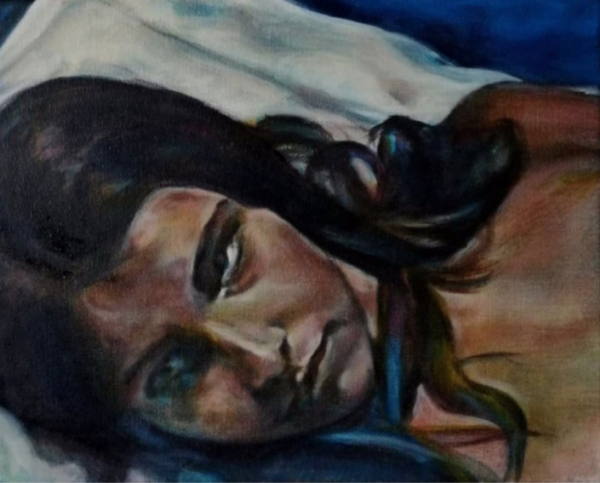 Iva Lulashi, Untitled, 2020. Olio su tela, 25x30 cm | Courtesy of the artist and Prometeo Gallery Ida Pisani Milan/Lucca