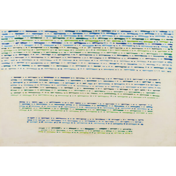 Lotto 49 - Piero Dorazio, "Grisaille", 1976, tecnica mista su carta intelata, firmata e datata in basso a sinistra. Opera archiviata, 63,5x96 cm. EUR 10.000,00 / 20.000,00