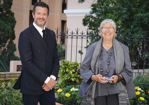 Björn Dahlström e Marie-Claude Beaud. ©Direction de la Communication / Michael Alesi