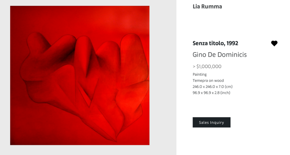 GINO DE DOMINICIS, Senza Titolo, 1992, painting,  246.0x246.0x7.0 cm  - > $1.000.000