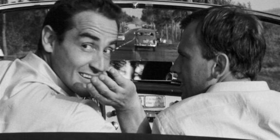 Vittorio Gassman con Jean Louis Trintignan in Il sorpasso