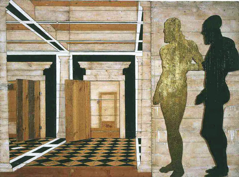 Serata di gala, 1981, legno di pino russo dipinto