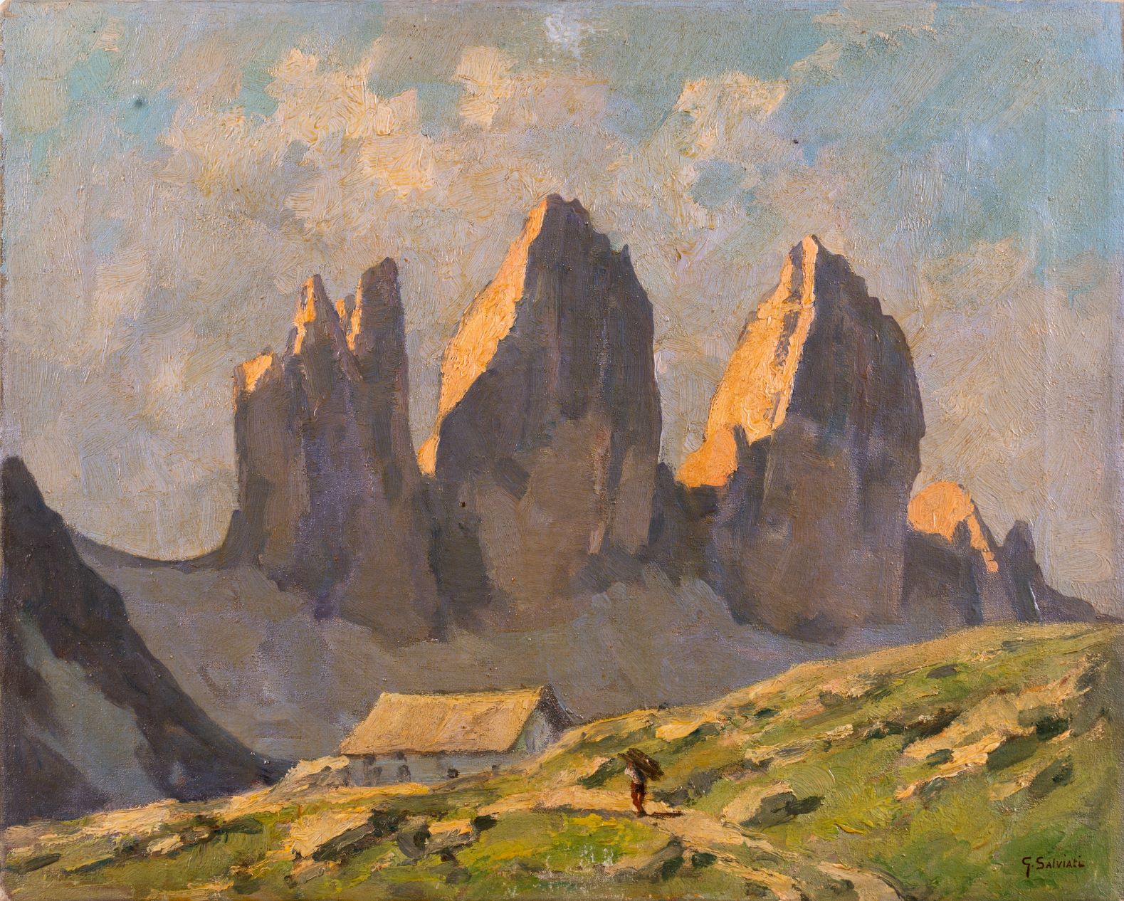 Cattedrali della terra con cancelli di roccia. Il Racconto (in pittura) della Montagna, a Conegliano