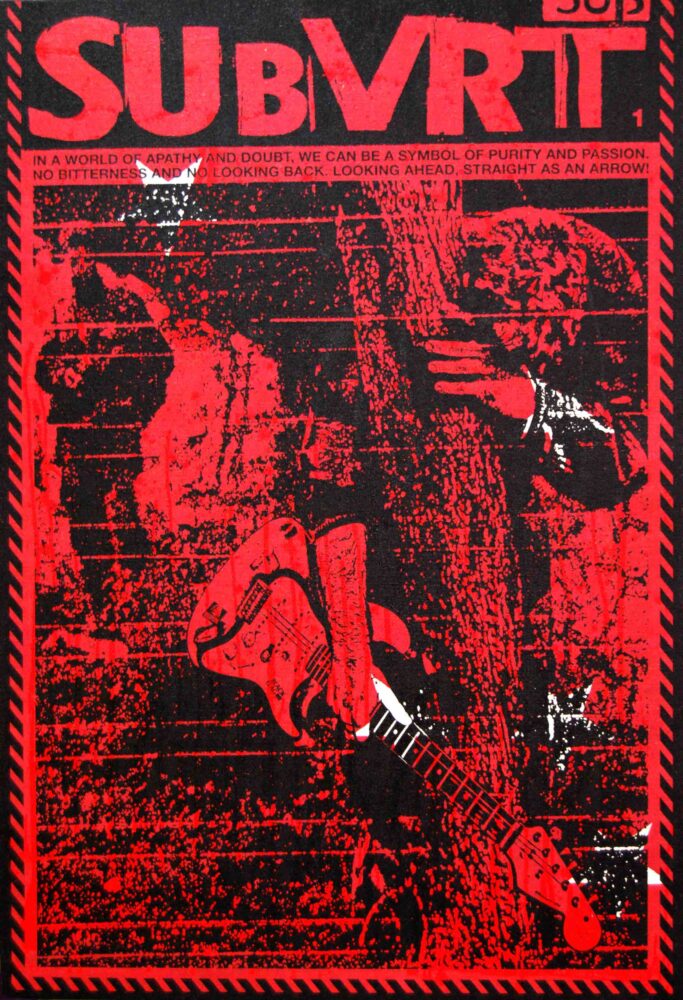 Fear Of Music (Subvert #1) - Serigrafia e acrilico su tela - cm 177 X 118 - 2009 - Collezione Privata