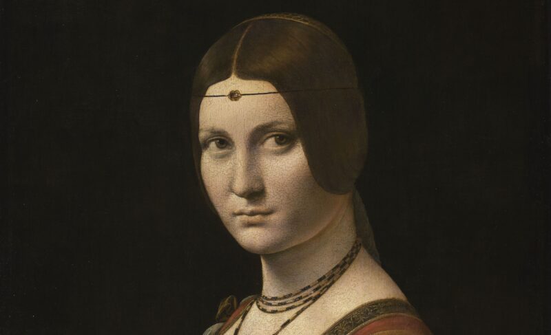 Leonardo da Vinci, particolare de La Belle Ferronnière