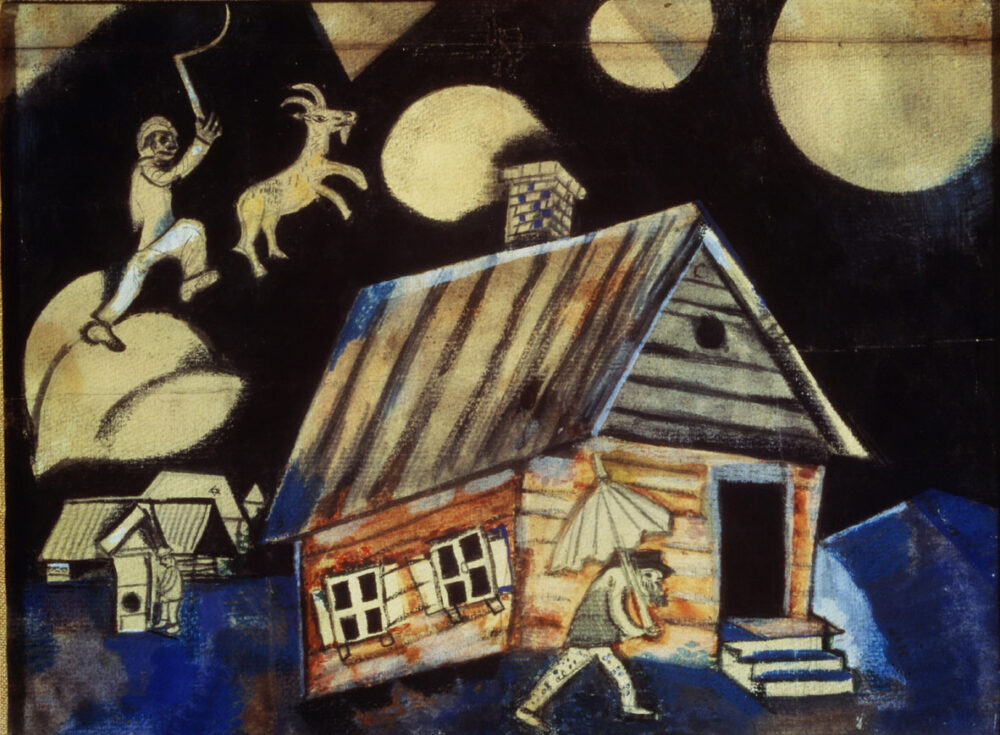 Marc Chagall, Pioggia, 1911, Mosca, Tretyakov Gallery © Chagall ®, by SIAE 2020