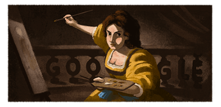 Artemisia Gentileschi celebrata nel doodle di Google