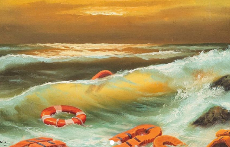 'Mediterranean Sea View 2017' all'asta. Banksy dona una sua opera per