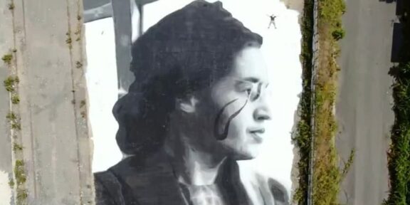 Rosa Parks in un murale di Jorit