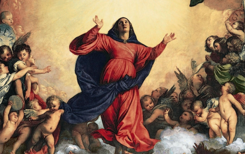 Tiziano, particolare dell’Assunta veneziana dei Frari