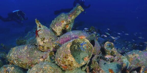 Un'immagine subacquea di uno dei relitti studiati in Sicilia