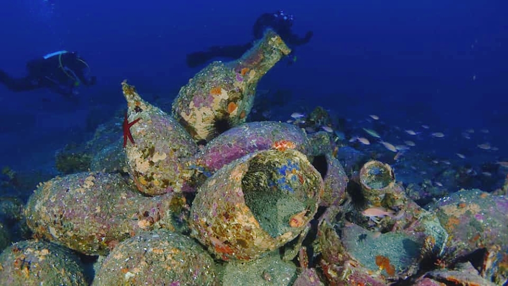 Un'immagine subacquea di uno dei relitti studiati in Sicilia