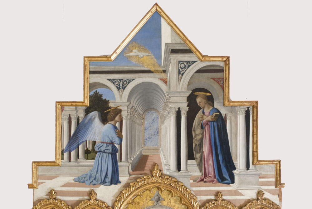 Piero della Francesca, Polittico di Sant’Antonio, 1460-1470 circa, dettaglio della cimasa