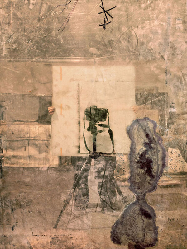 Mario Cresci fondazione Modena arti visive Mario Cresci, Autoritratto, dalla serie Attra verso la traccia, Bergamo 2010 © Mario Cresci