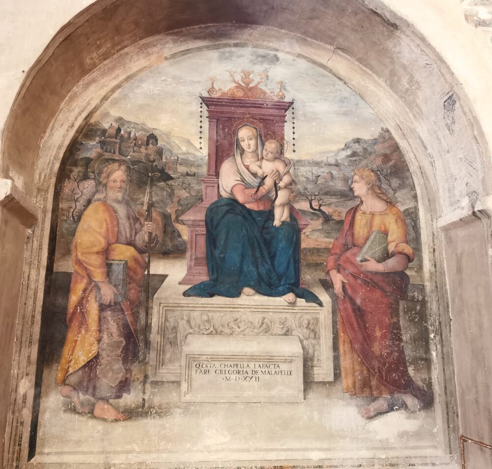 Giovan Battista Caporali, Madonna con la cintola, a Montefalco