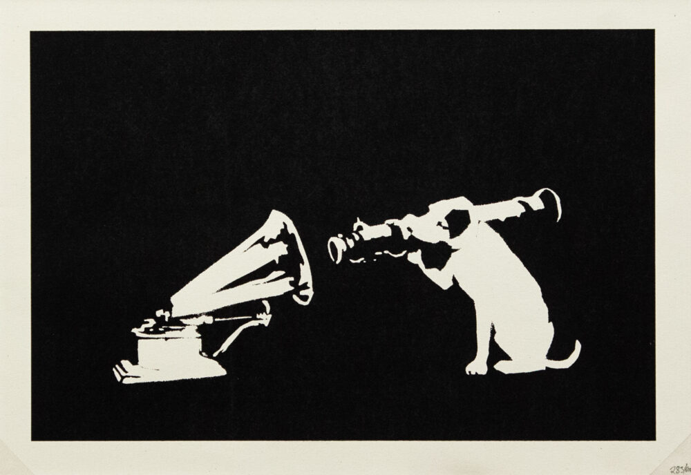 Banksy - HMV", 2004, serigrafia su carta, screenprint on paper, Artrust