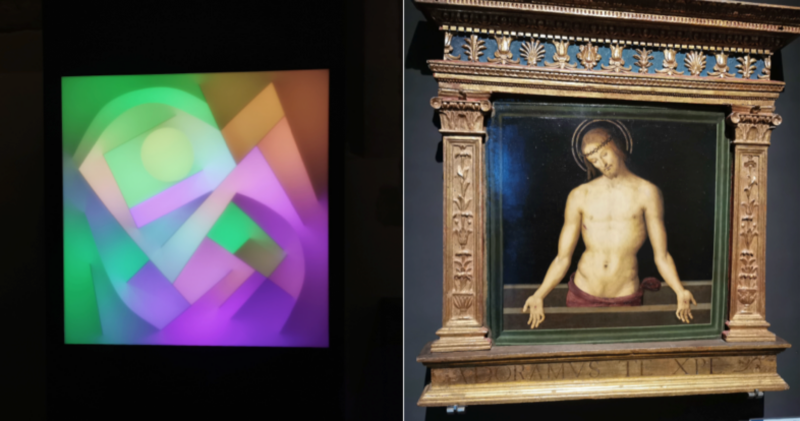 La Lightbox di Brian Eno in dialogo con il Cristo morto in pietà del Perugino