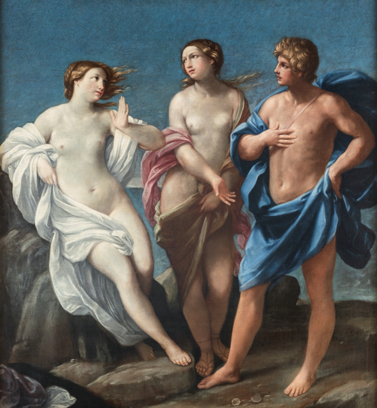 Lotto 80 - Guido Reni (bottega), Bacco e Arianna, olio su tela, cm 166x152. Stima 6.000-12.000 euro