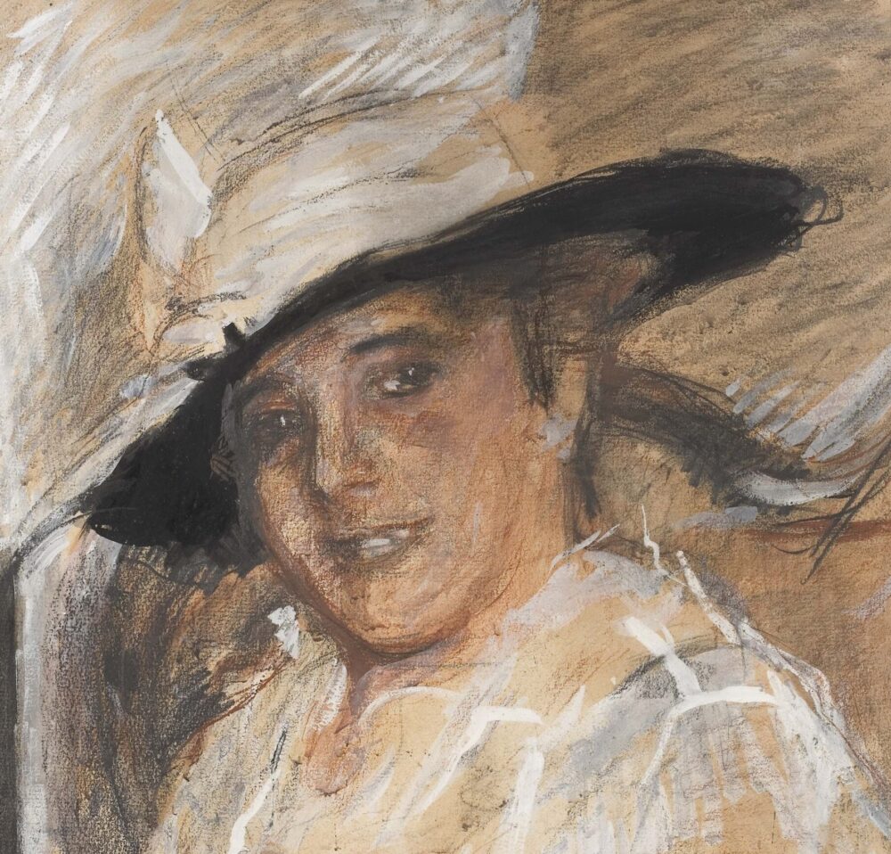 Mario Sironi , Ritratto di Margherita Sarfatti, 1916-17, pastello e tempera su carta Collezione Margherita Sarfatti