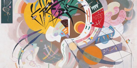 Kandinsky Dominant Curve (Courbe dominante) April 1936 Oil on canvas, 129.2 × 194.3 cm Solomon R. Guggenheim Museum, New York, Solomon R. Guggenheim Founding Collection 45.989 © Vasily Kandinsky, VEGAP, Bilbao, 2020