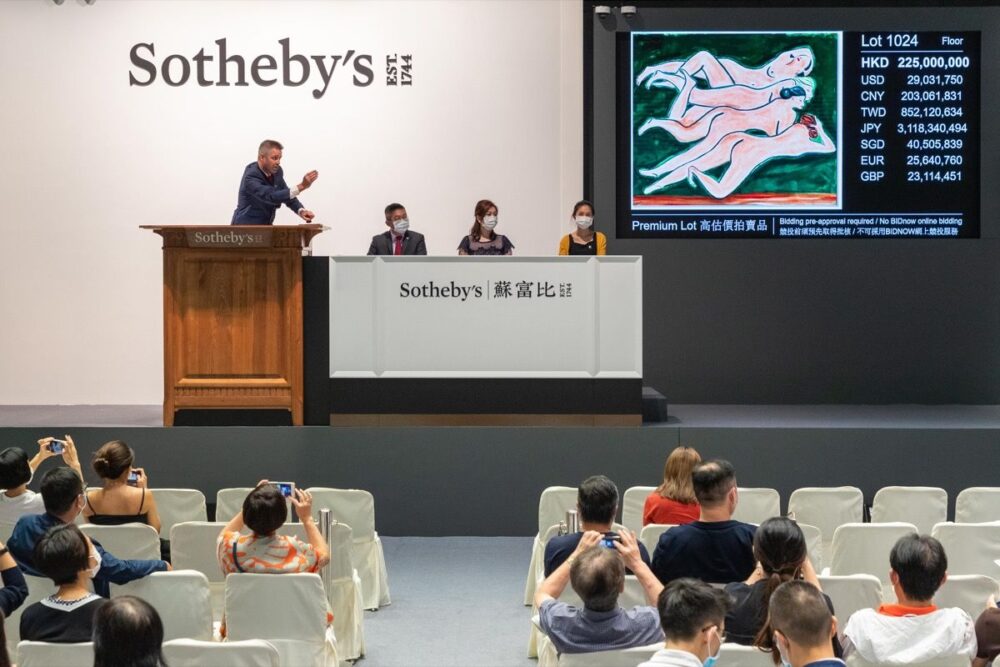 Sanyu Quatre Nus in asta da Sotheby’s Hong Kong, luglio 2020. Courtesy of Sotheby’s.