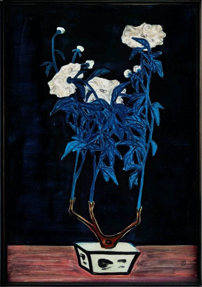 Sanyu, Fleurs dans un pot bleu et blanc, 1950s. Courtesy of Sotheby’s.