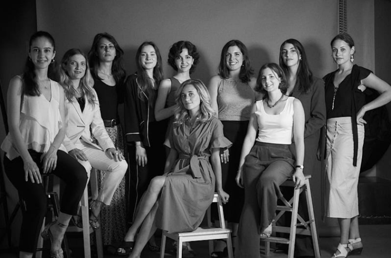 Da sx a dx: Gohar Avetisyan, Elisabetta Roncati, Laura Pieri, Maryna Rybakova, Pelin Zeytinci, Beatrice Dezani, Antonella Spanu, Bianca Munari, Paola Shiamtani, Maria Myasnikova