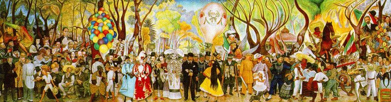 Diego Rivera (1886- 1957), Sogno di una domenica pomeriggio all’Alameda (dettaglio)
