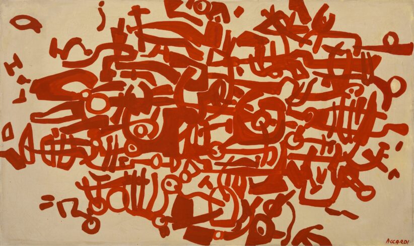 Mazzoleni dicembre 2020 Carla Accardi, Labirinto rosso, 1955 