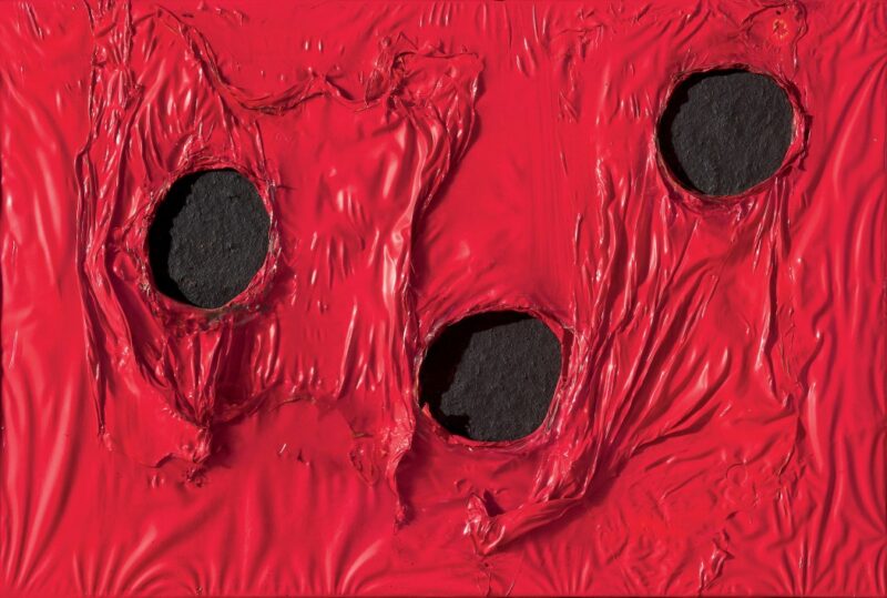 Alberto Burri, Rosso Plastica, 1968