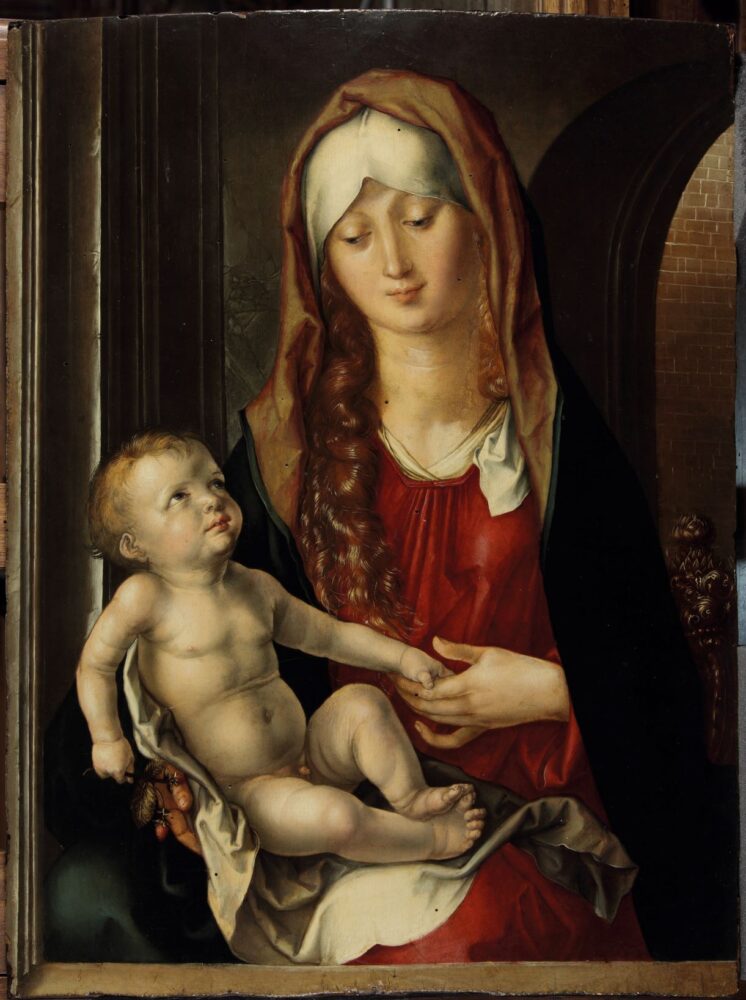 Albrecht Dürer, Madonna col Bambino, 1495, olio su tavola Credit Archivio Fondazione MagnaniRocca