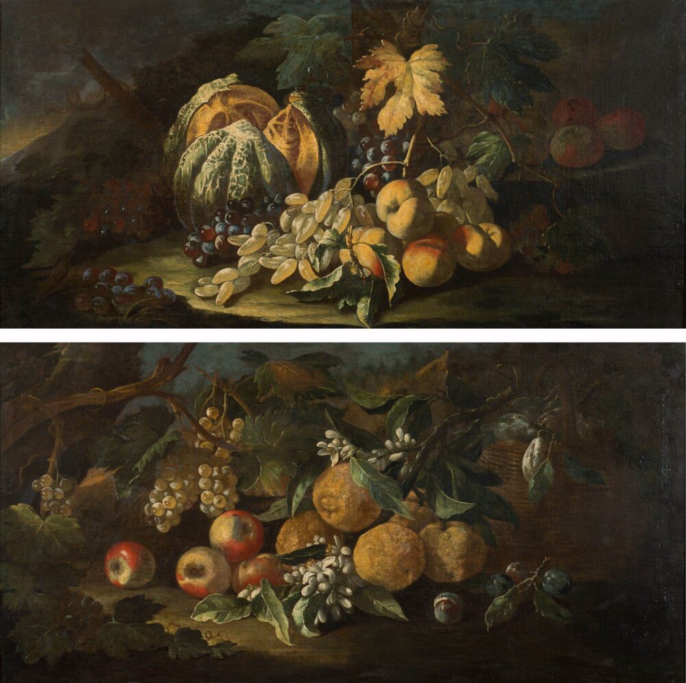 Giovan Battista Ruoppolo - Nature in posa di frutta varia, XVII sec.