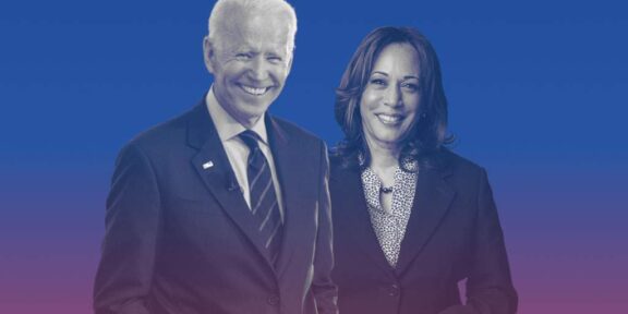 Joe Biden e Kamala Harris in un'immagine postata sul sito della campagna di Biden