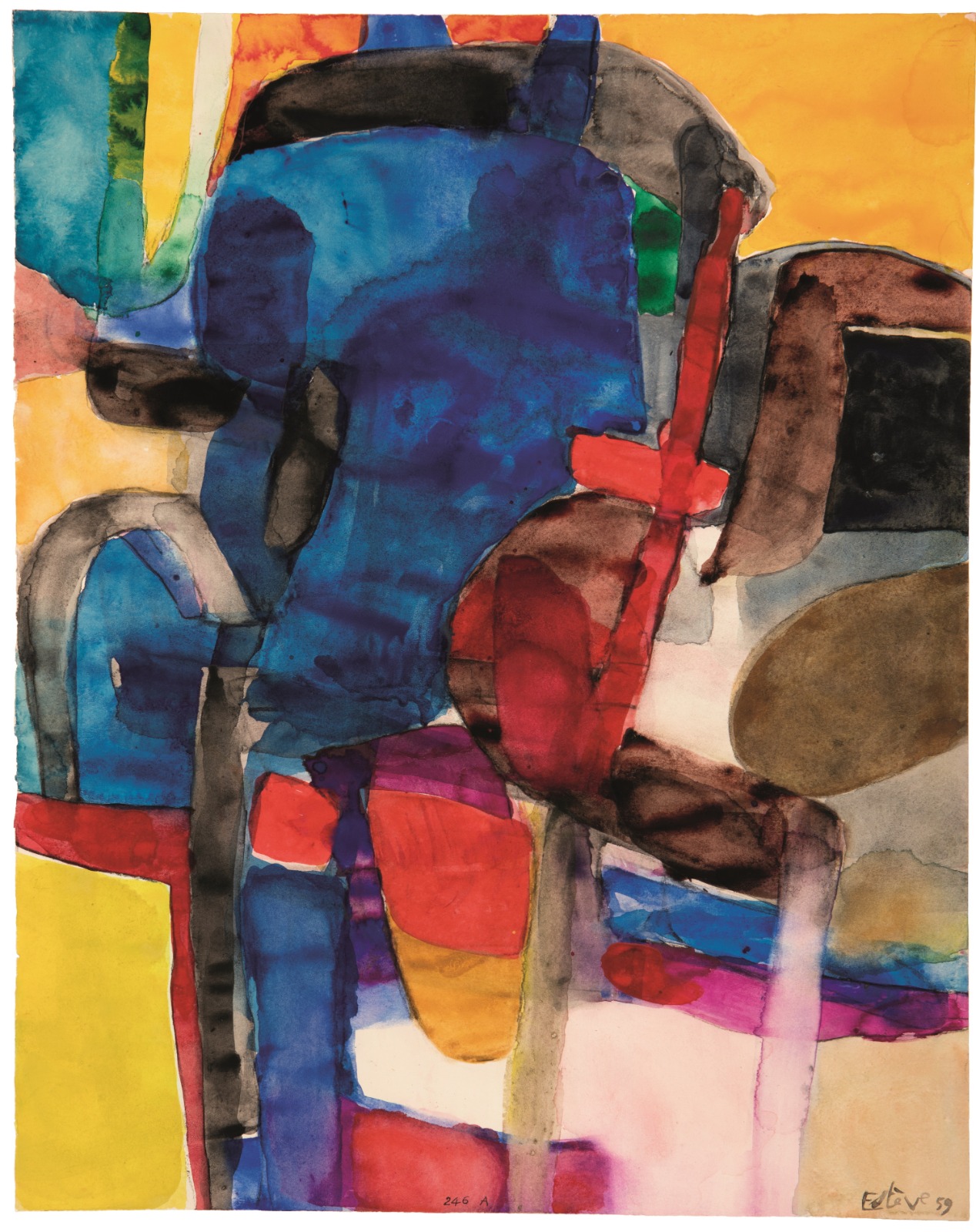 Maurice Estève, Abstract Composition, 1959, galleria W&K (Austria, USA)