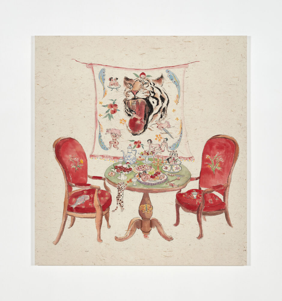 8 Shafei Xia, Best wishes, 2020, acquarello su carta di sandalo intelata_watercolor on sandal paper mounted on canvas, cm.130x120, Courtesy the