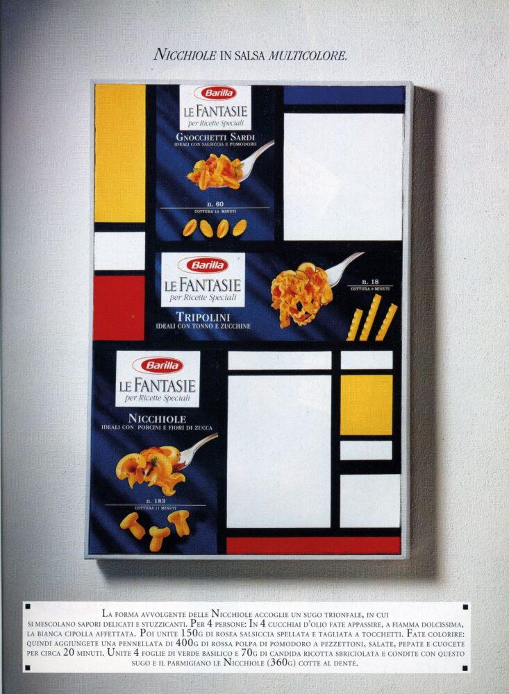 Agenzia Young & Rubicam Italia per Barilla Una pasta fatta ad arte 1994 Mondrian