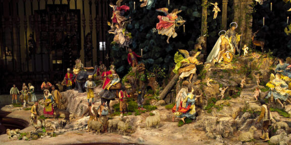 Particolare dell'Albero di Natale napoletano del Metropolitan Museum