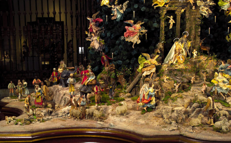 Particolare dell'Albero di Natale napoletano del Metropolitan Museum