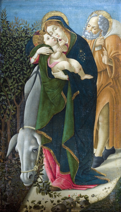 Sandro Botticelli (1444 - 1510), La Fuite en Egypte, 1510, huile sur toile, 151 x 89 cm, musée Jacquemart-André © Institut de France - Christophe Recoura