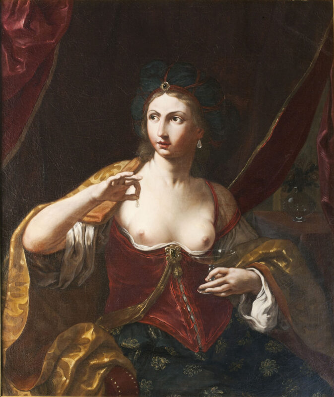 Elisabetta Sirani, Cleopatra Olio su tela, 110x91 cm Collezione Privata