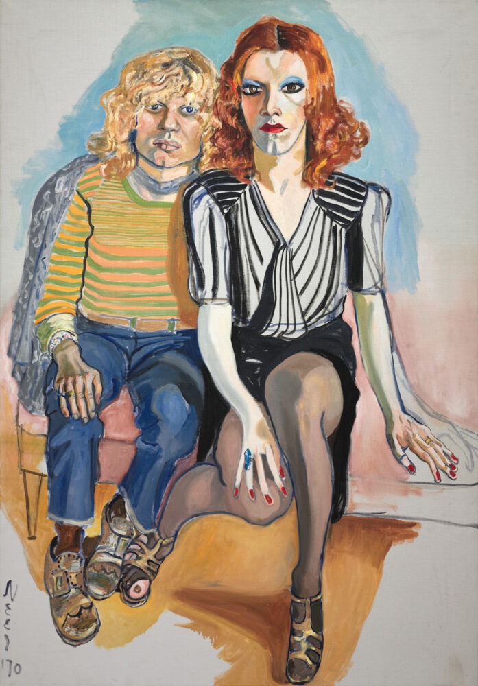 Alice Neel, Jackie Curtis and Ritta Redd, 1970. Oil on canvas, framed: 154.30 x 108.90 cm, unframed: 152.40 x 106.40 cm. The Cleveland Museum of Art, Leonard C. Hanna