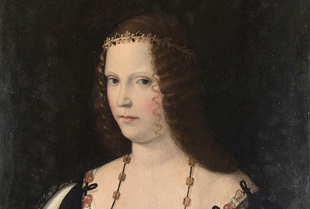Bartolomeo Veneto, Portrait of a girl believed to be Lucrezia Borgia, 1515