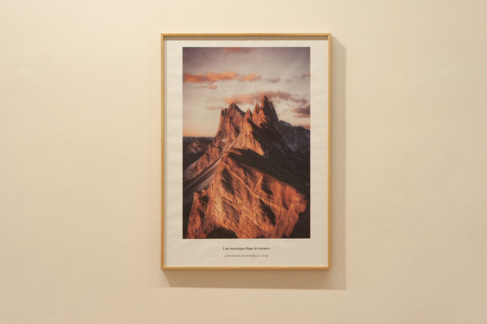 Una montagna finge di dormire, 2020, foto di Giovanni Anselmi Tamburini, courtesy Fanta MLN e l'artista