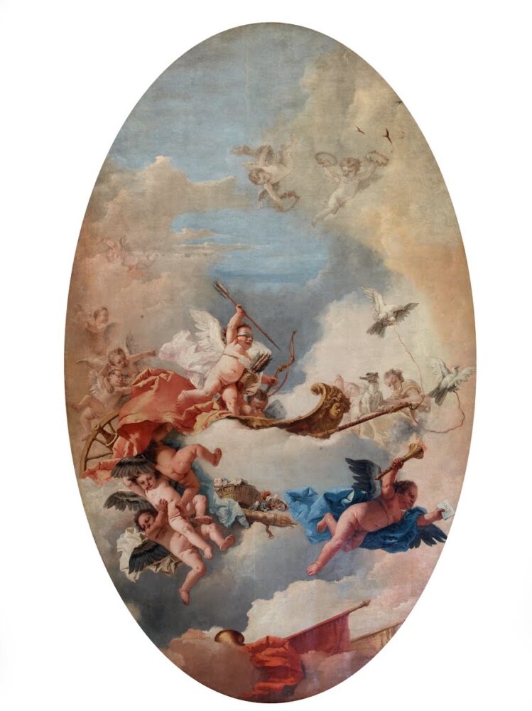 Gianbattista Tiepolo, Le char de l'amour tiré par les colombes