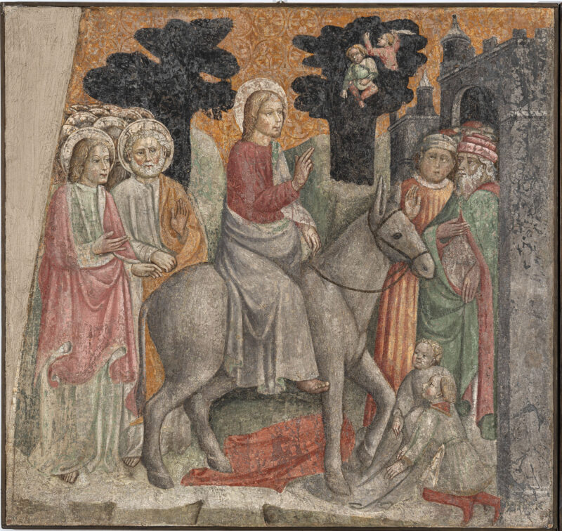 Anonimo lombardo, secolo XV, Ingresso a Gerusalemme, affresco strappato riportato su tela © UBI BANCA ph. Antonio Mazza, Lodi