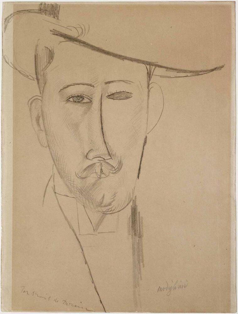 Amedeo Modigliani, Portrait d’homme, circa 1915, matita su carta