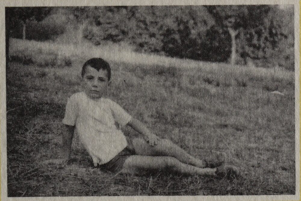 Bruno Ceccobelli bambino, Pontenaia, 1957